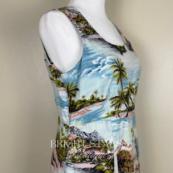 Rare ALT Maxi Dress Similar ASO Rachel Green Friends Beach Hawaiian Print Summer - Picture 8 of 10